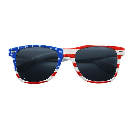 Red, White &#x26; Blue Flag Sunglasses by Celebrate It&#x2122;